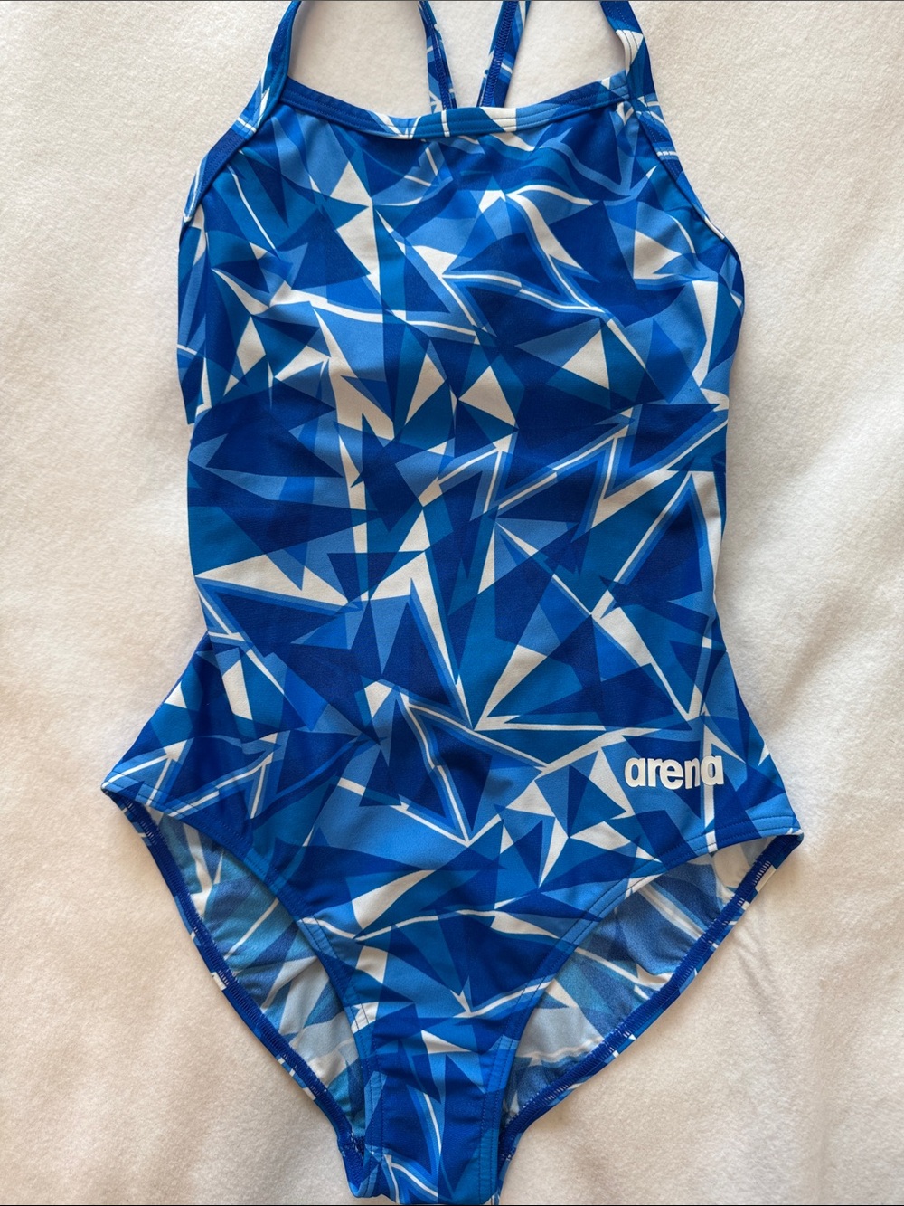 Arena Shattered Glass One Piece Swimsuit US 32 Blue Competitive/Practice Swim